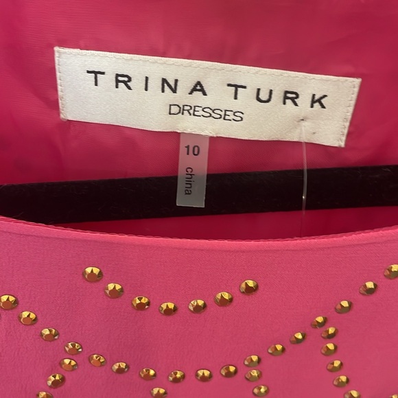 Trina Turk Rindra Stud Dress size 10 pink gold - Picture 3 of 6